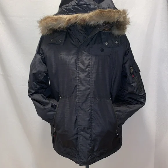 Element brand Men's winter parka carbon fiber look - Picture 3 of 10
